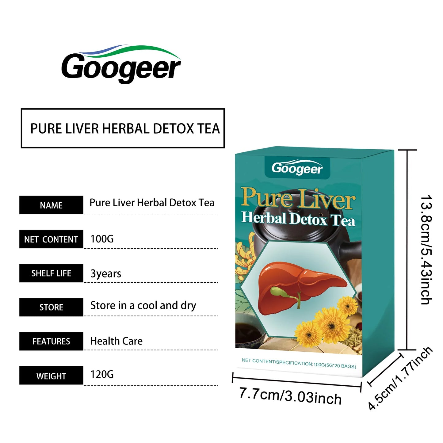 100g Liver Herbal Detox Tea Support Health