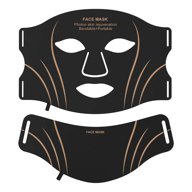 7 Color LED Face Mask with Neck Wireless Portable