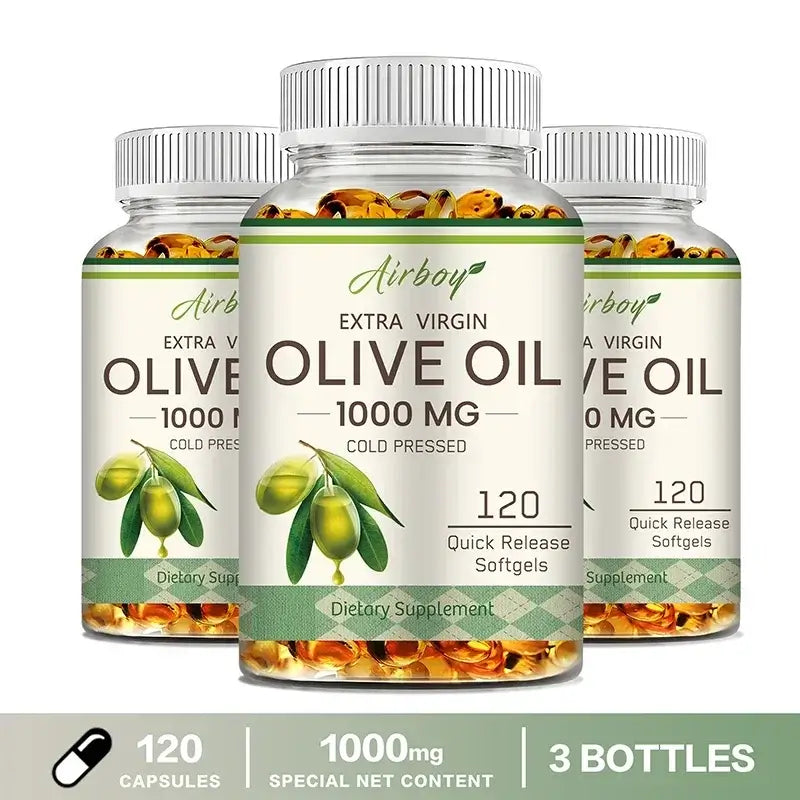 Olive Oil Capsules 1000mg - Supports Heart, Cardiovascular Health