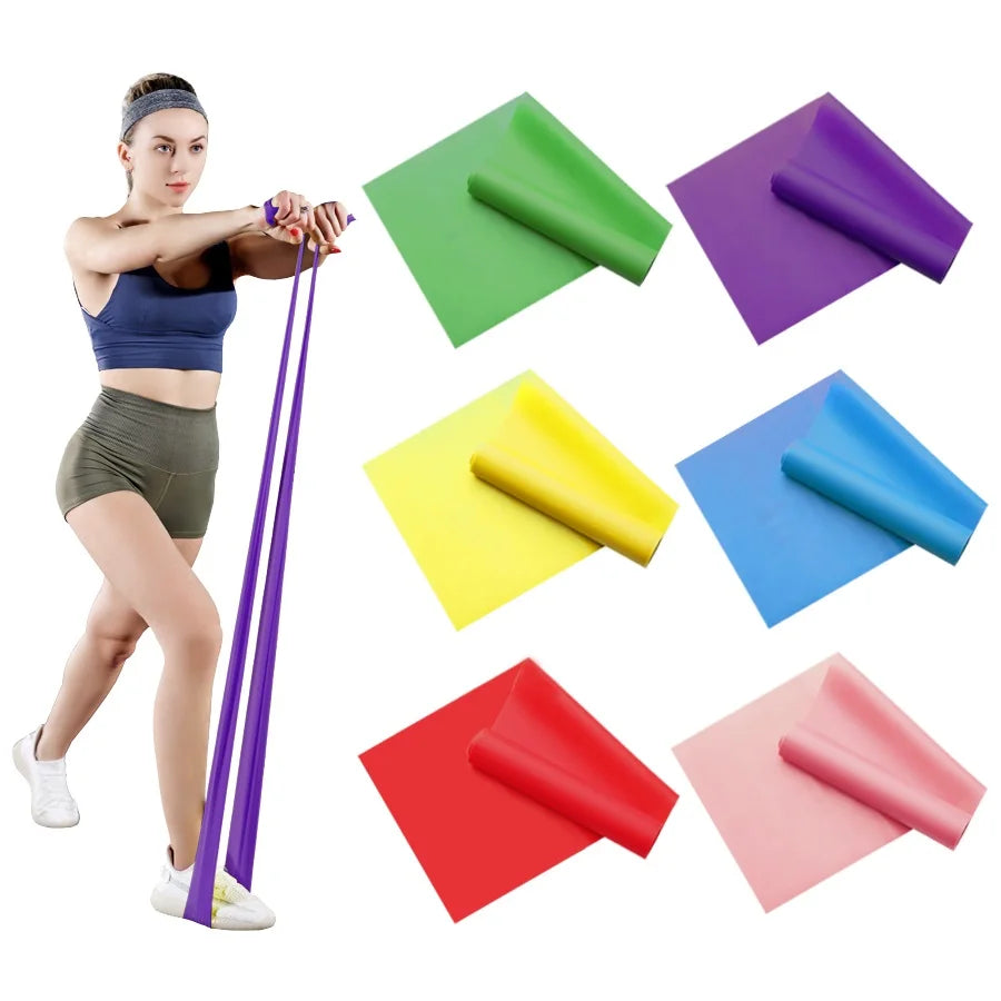 Long Training Stretch Bands Yoga Pilates Resistance Band