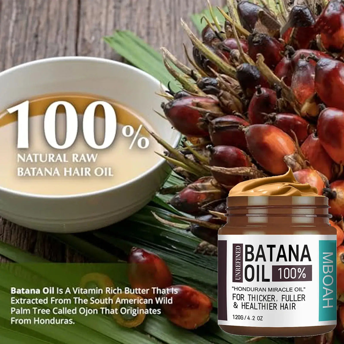 100% Batana Oil from Honduras - Get Fuller, Thicker, Healthier Hair