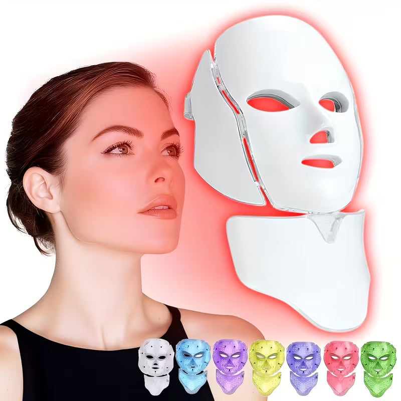 Rechargeable Facial LED Mask 7 Colors LED Photon Beauty Mask