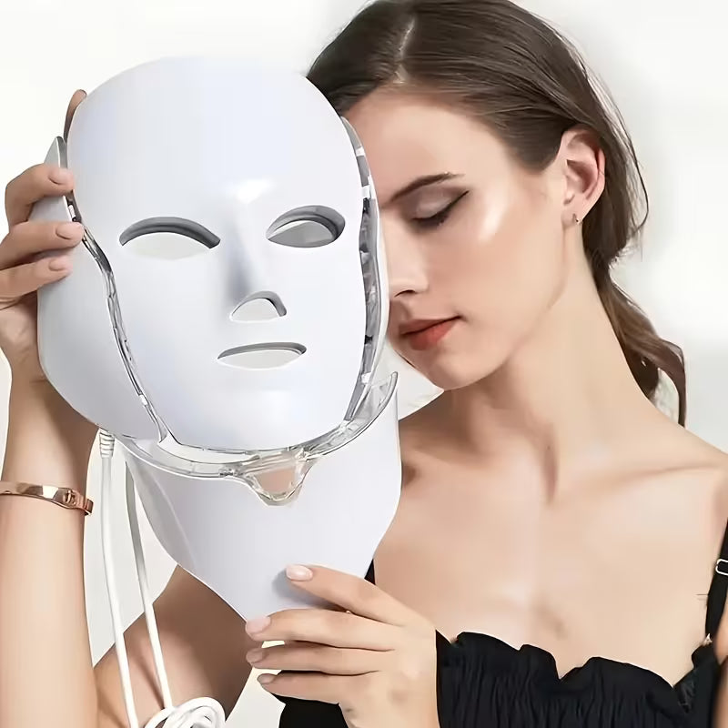 Rechargeable Facial LED Mask 7 Colors LED Photon Beauty Mask