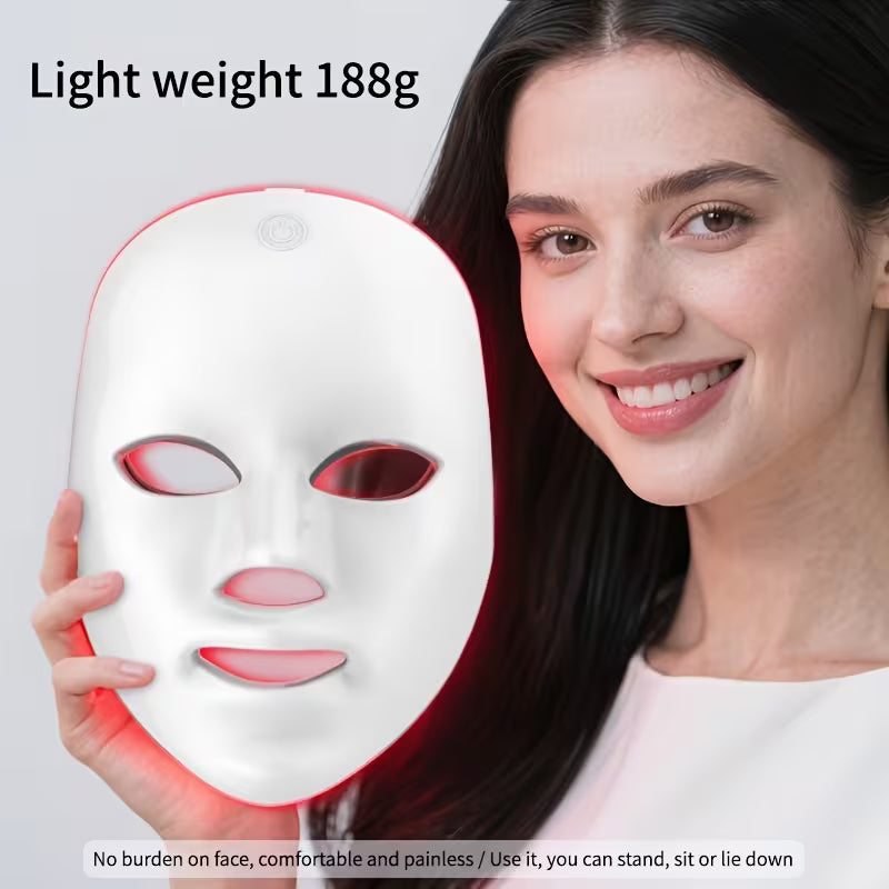 Rechargeable Facial LED Mask 7 Colors LED Photon Beauty Mask