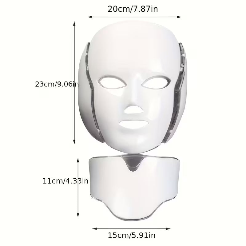 Rechargeable Facial LED Mask 7 Colors LED Photon Beauty Mask