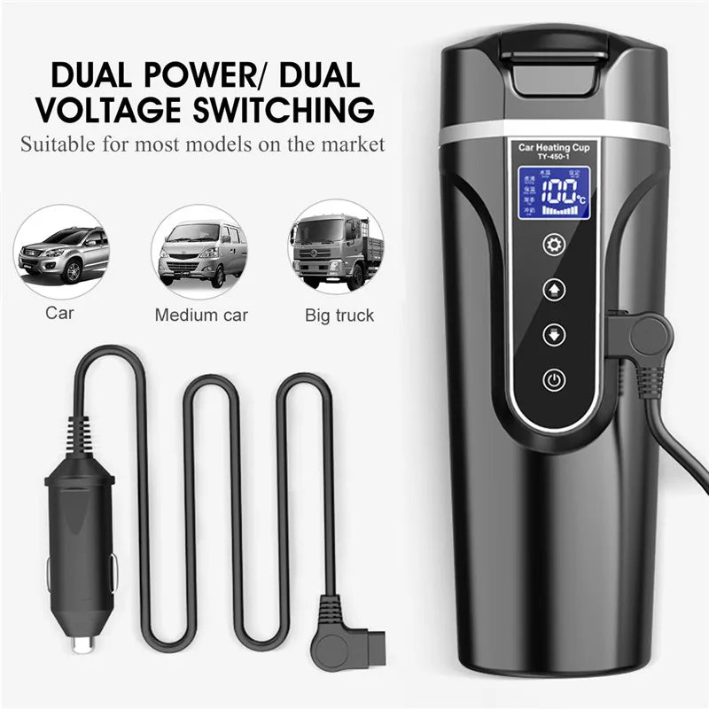 Smart Touch Car Thermos Bottle Digital Display Insulated Cup