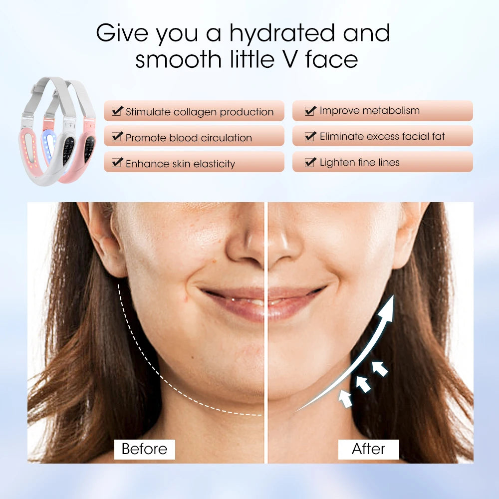 Face Lifting Device Red Light Skin Rejuvenation V Face