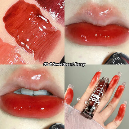 Bear Doodle Mirror Lip Glaze — Long-Lasting