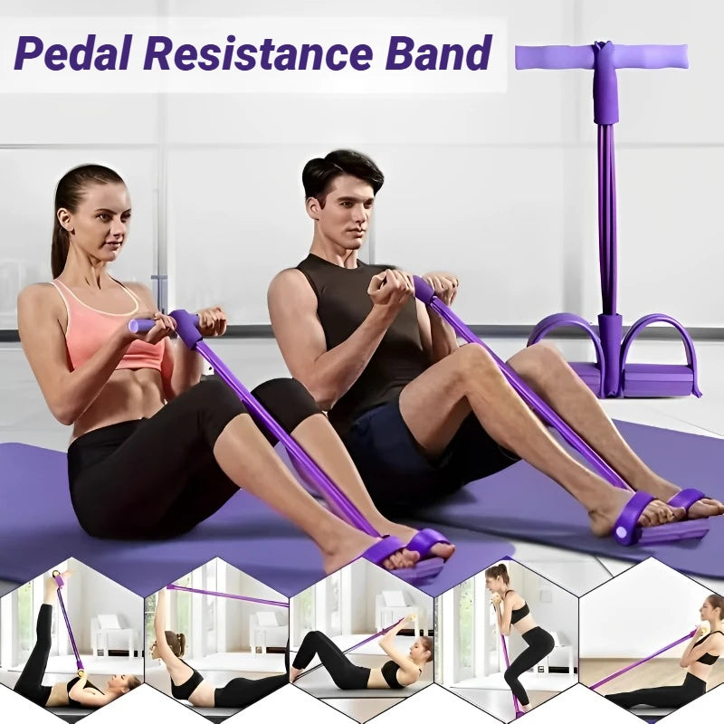 Four-Tube Pedal Tensioner Multi-Functional Household Fitness