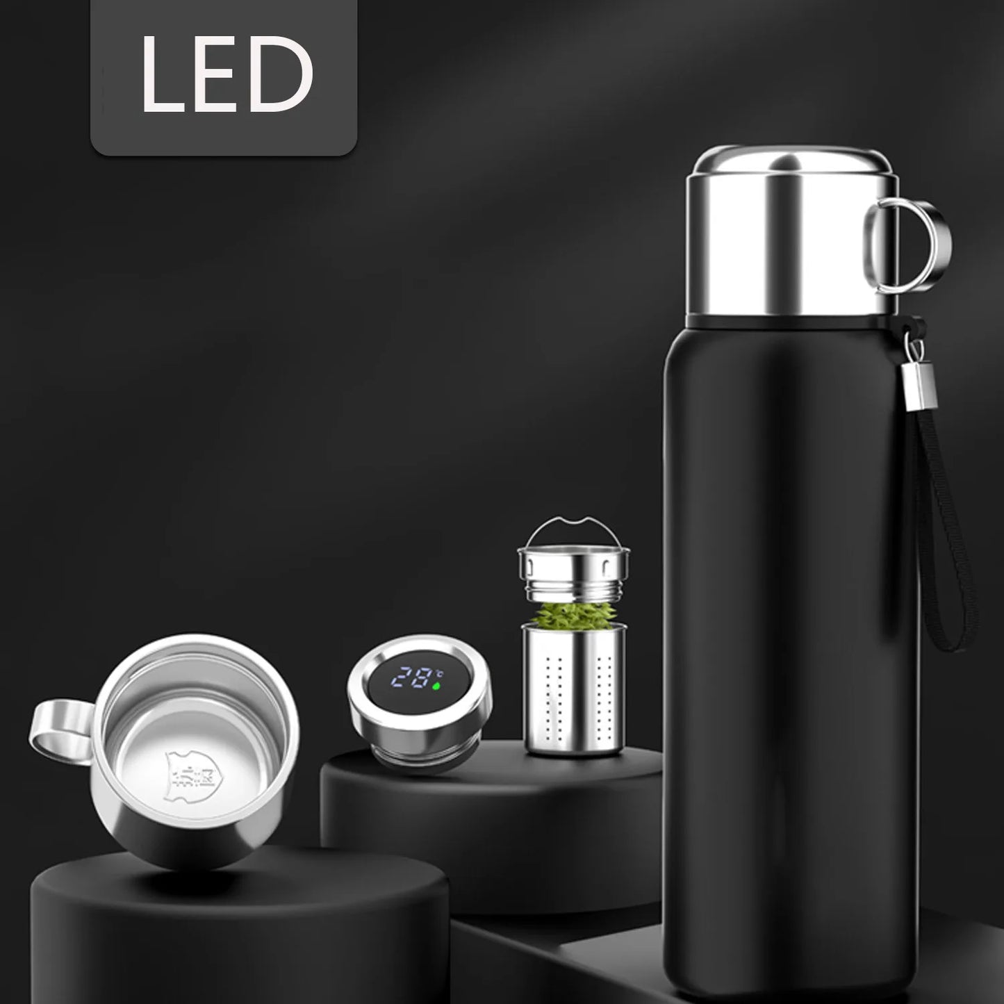 Smart Thermos Bottle Temperature Display: Keep Cold and Hot