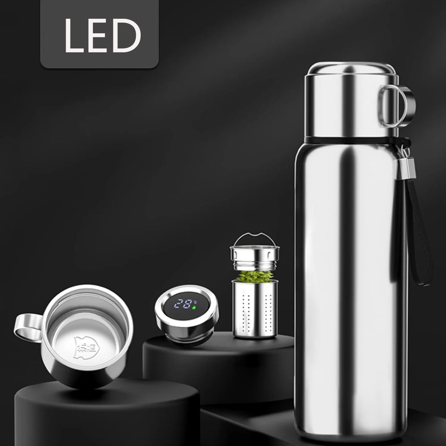 Smart Thermos Bottle Temperature Display: Keep Cold and Hot