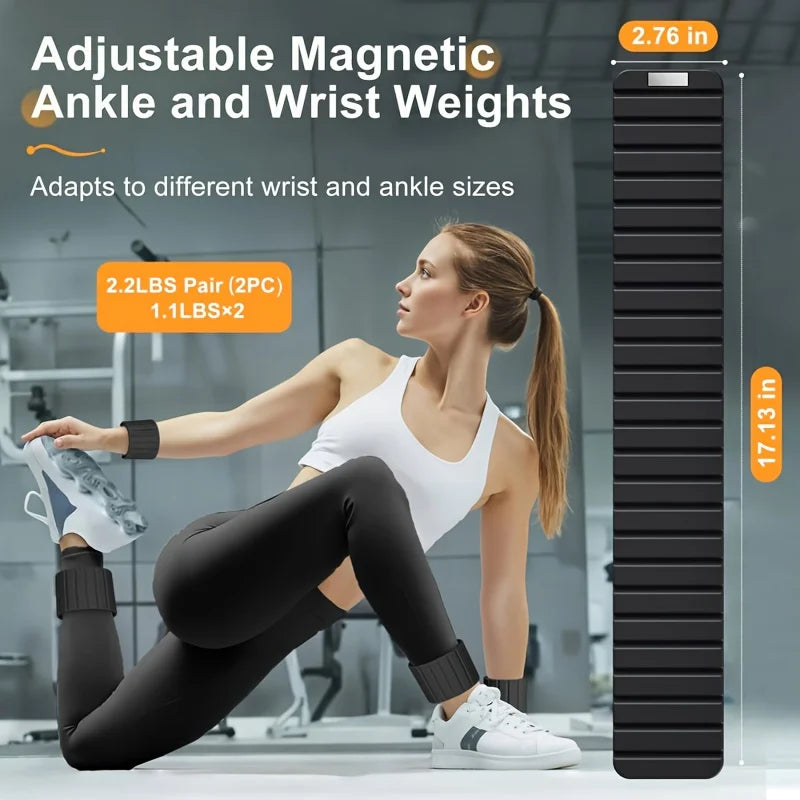 New Magnetic Wrist Weights, 1 Kg Ankle Weights
