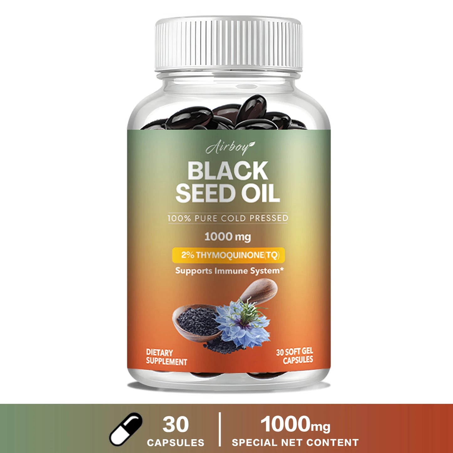 Black Seed Oil - Improves Hair, Skin, Breathing, Digestion