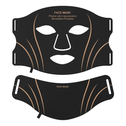 7 Color LED Face Mask with Neck Wireless Portable