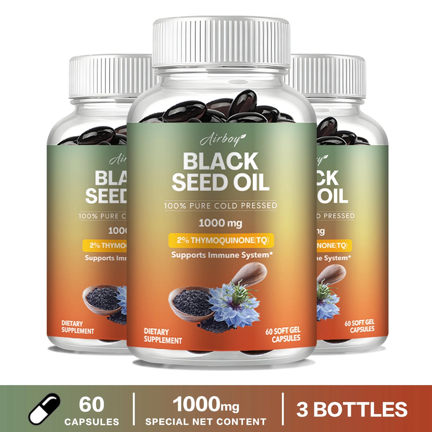 Black Seed Oil - Improves Hair, Skin, Breathing, Digestion
