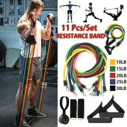 11pcs/Set Pull Rope, Resistance Bands, Portable Fitness