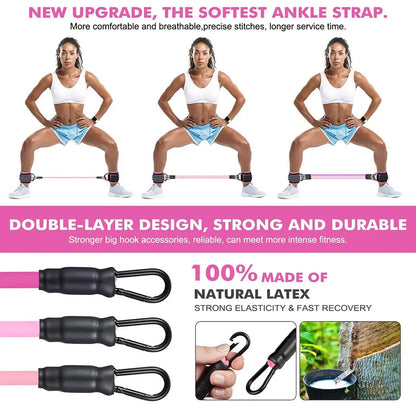 Cable Ankle Straps Double D-Ring Ankle Cuffs