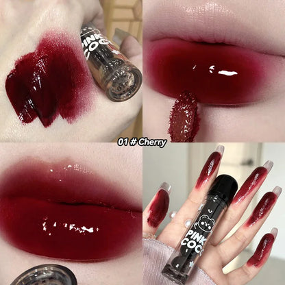 Bear Doodle Mirror Lip Glaze — Long-Lasting