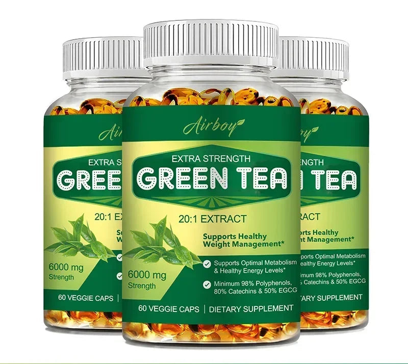 Green Tea Capsules - with 98% Polyphenols, 50% EGCG
