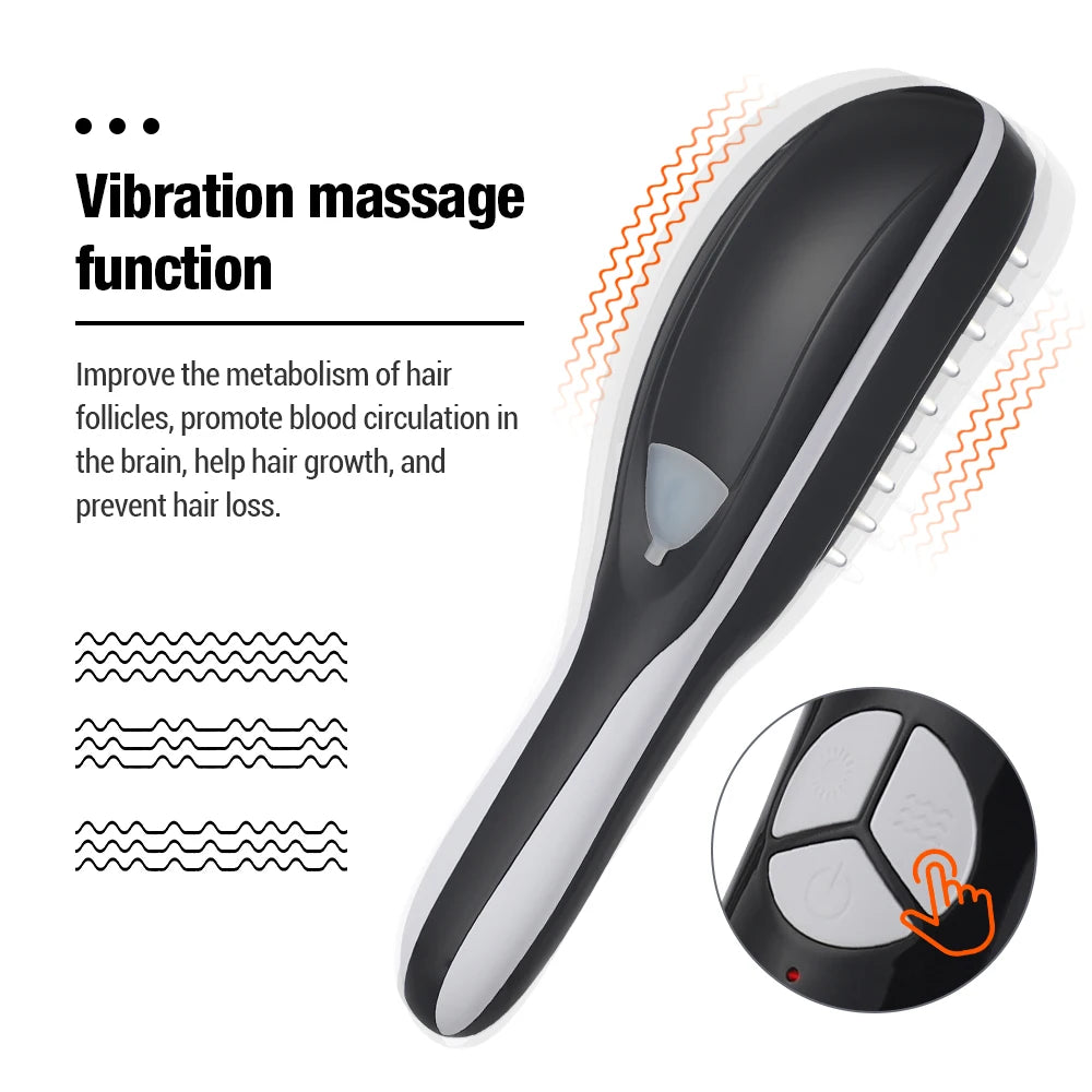 Electric Spray Massage Comb Hair Growth Vibration Head Massager