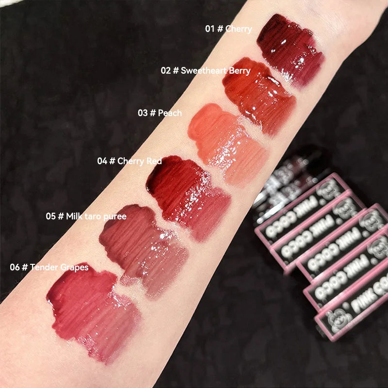 Bear Doodle Mirror Lip Glaze — Long-Lasting