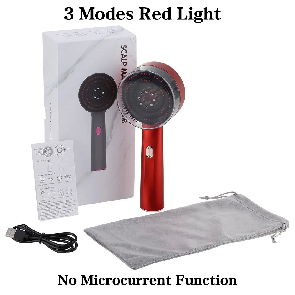 Electric Micro-current Massage Comb 660nm Red Light