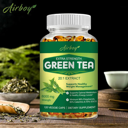 Green Tea Capsules - with 98% Polyphenols, 50% EGCG