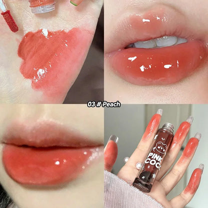 Bear Doodle Mirror Lip Glaze — Long-Lasting