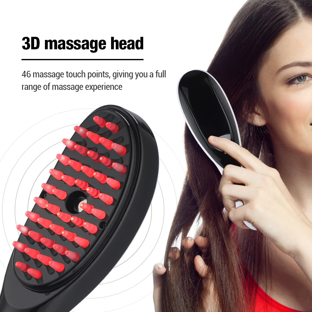 Electric Spray Massage Comb Hair Growth Vibration Head Massager