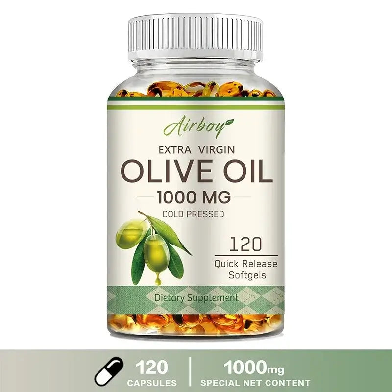 Olive Oil Capsules 1000mg - Supports Heart, Cardiovascular Health