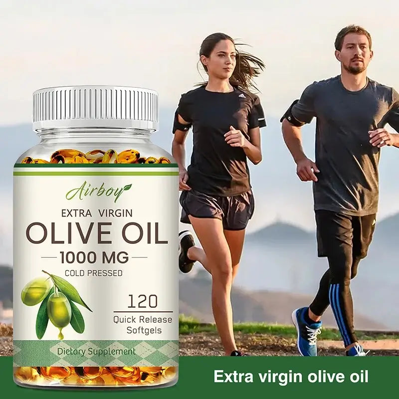 Olive Oil Capsules 1000mg - Supports Heart, Cardiovascular Health