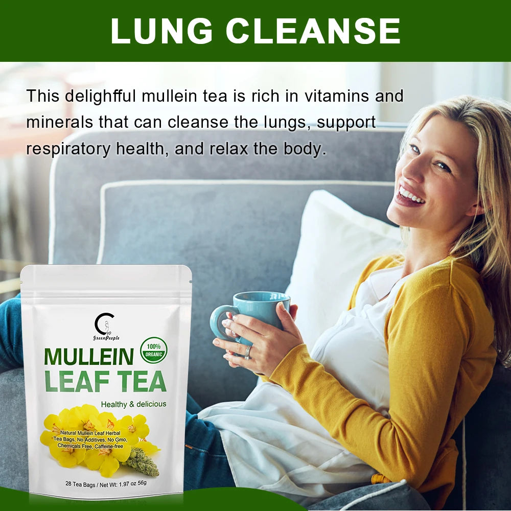 Greenpeople Herbal Mullein Leaf Tea Lung Cleansing