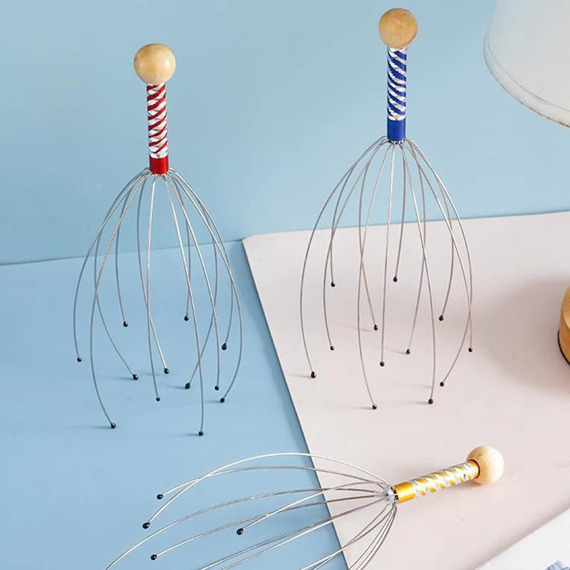 1PC Octopus Head Massager Stainless Steel