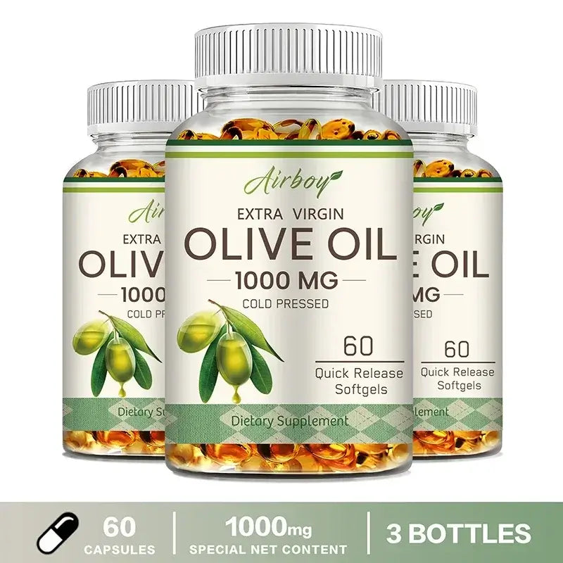 Olive Oil Capsules 1000mg - Supports Heart, Cardiovascular Health
