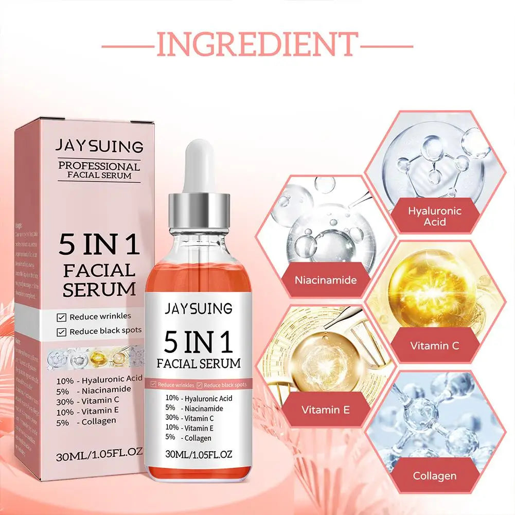 5 In 1 Fade fine lines, Firming Face Serum Moisturising