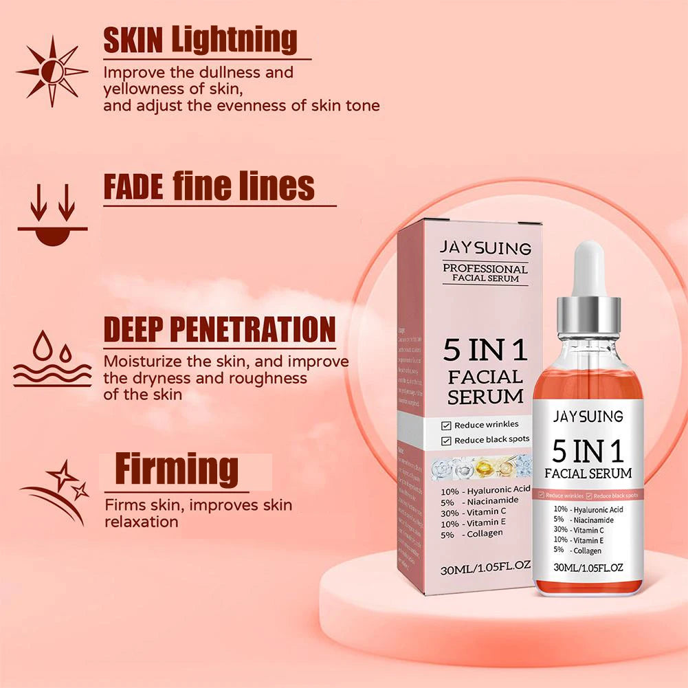 5 In 1 Fade fine lines, Firming Face Serum Moisturising