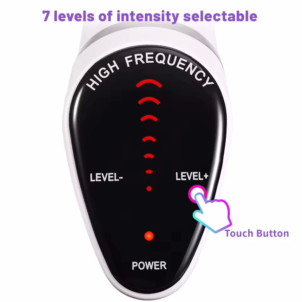 6 in 1 Touch Panel High Frequency Facial Machine Electrotherapy Wand