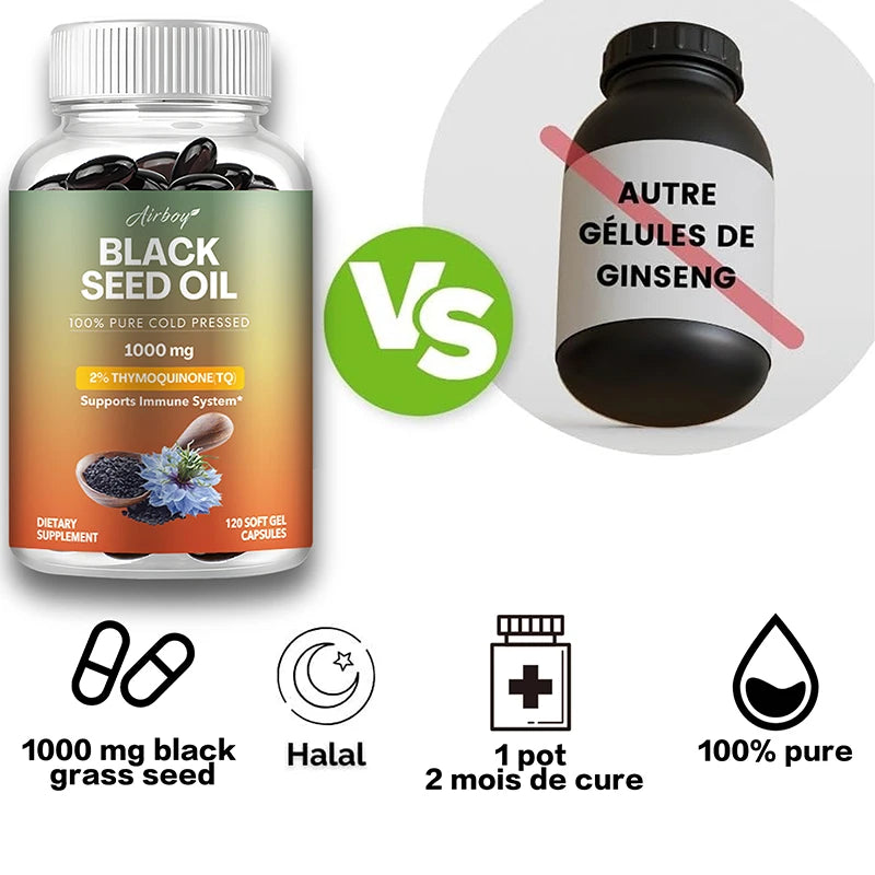 Black Seed Oil - Improves Hair, Skin, Breathing, Digestion