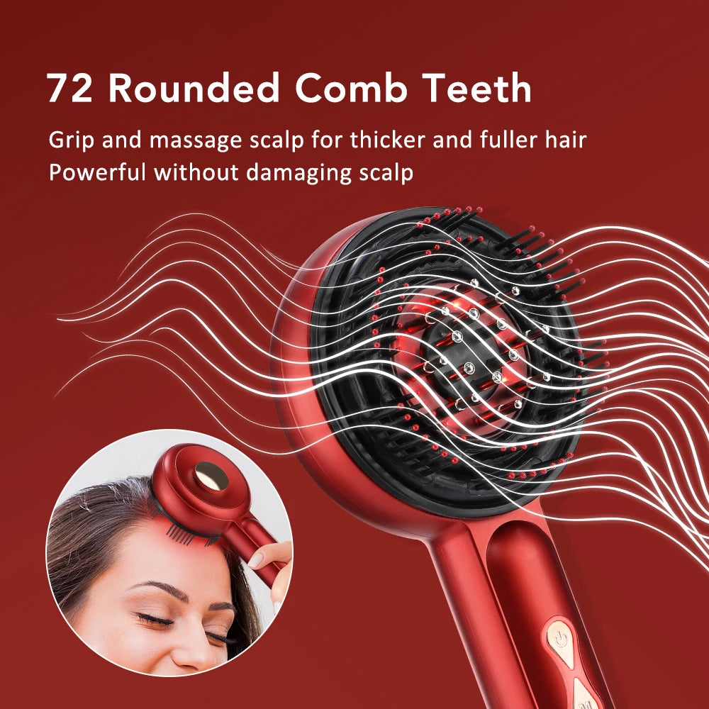 Electric Micro-current Massage Comb 660nm Red Light