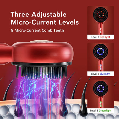 Electric Micro-current Massage Comb 660nm Red Light