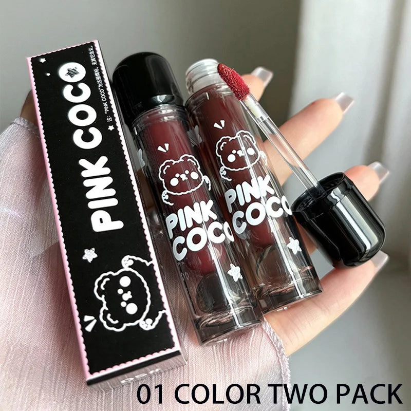 Bear Doodle Mirror Lip Glaze — Long-Lasting