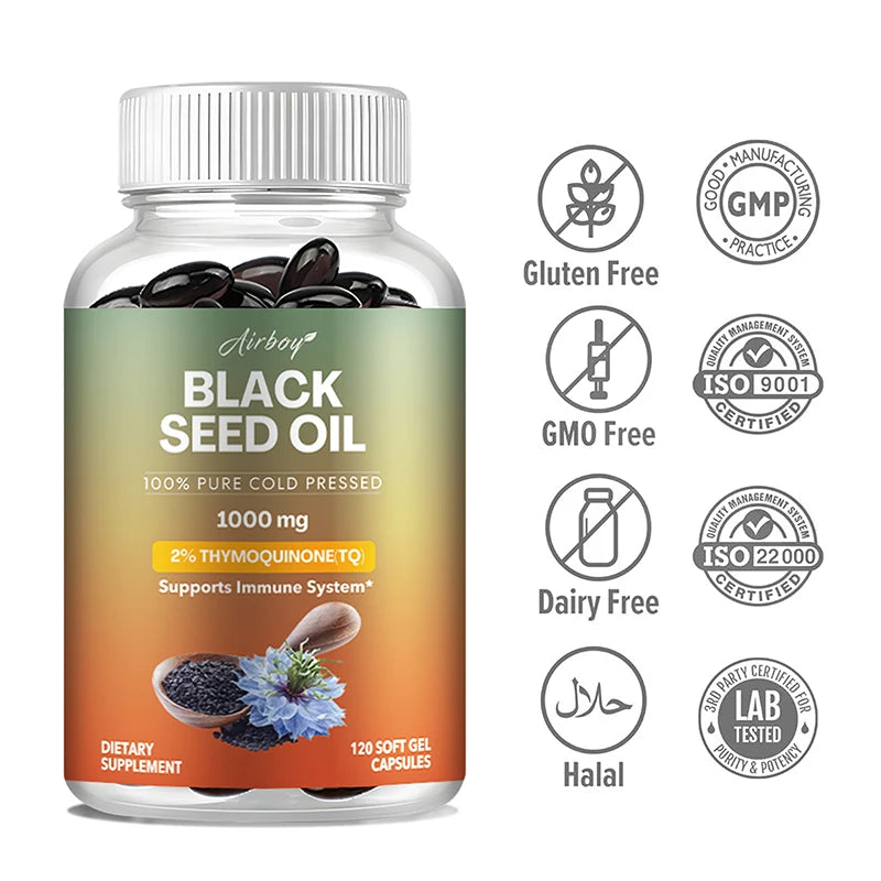 Black Seed Oil - Improves Hair, Skin, Breathing, Digestion