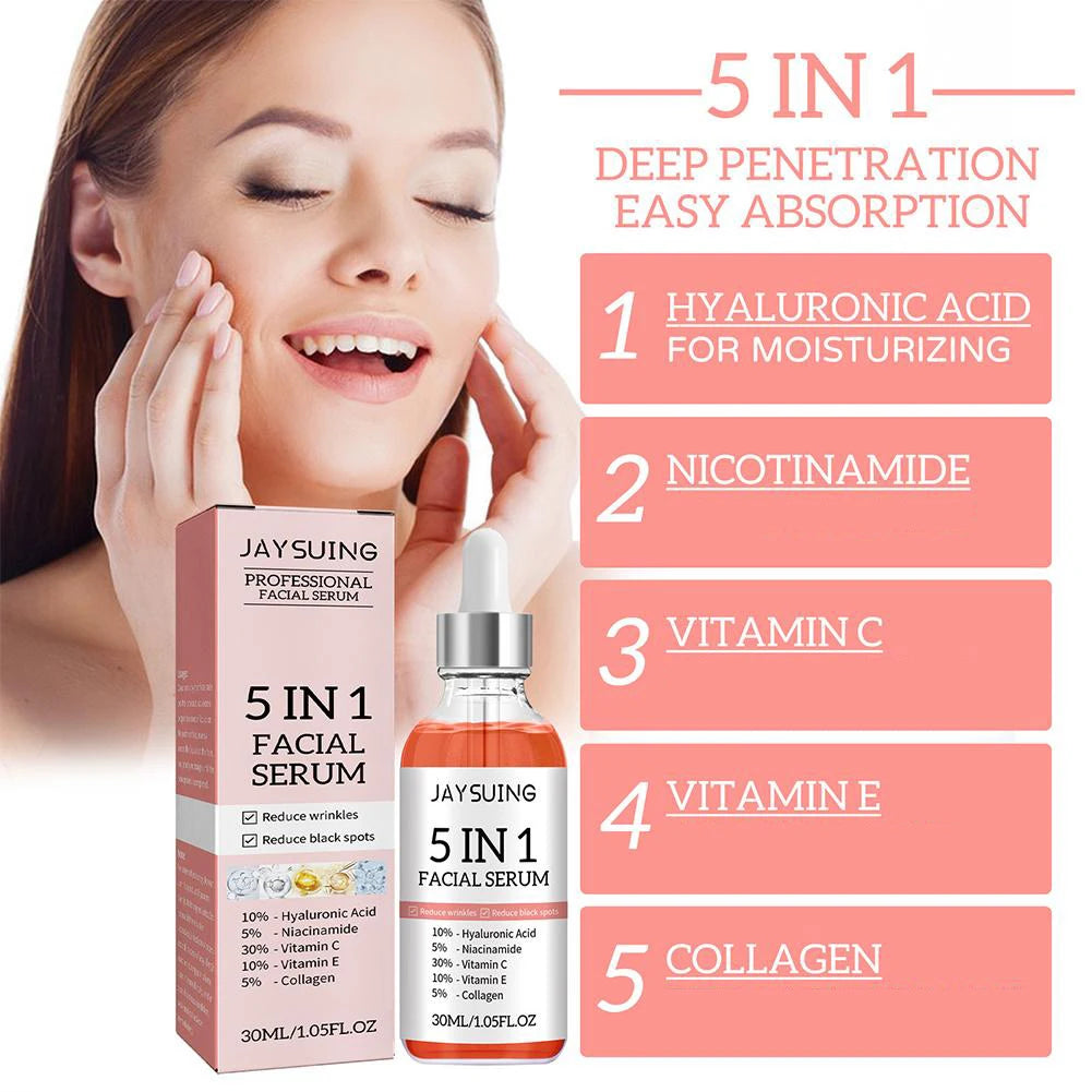 5 In 1 Fade fine lines, Firming Face Serum Moisturising