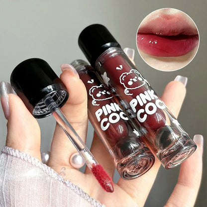 Bear Doodle Mirror Lip Glaze — Long-Lasting