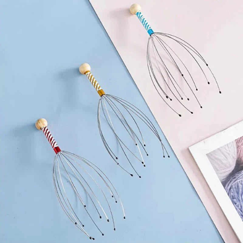1PC Octopus Head Massager Stainless Steel