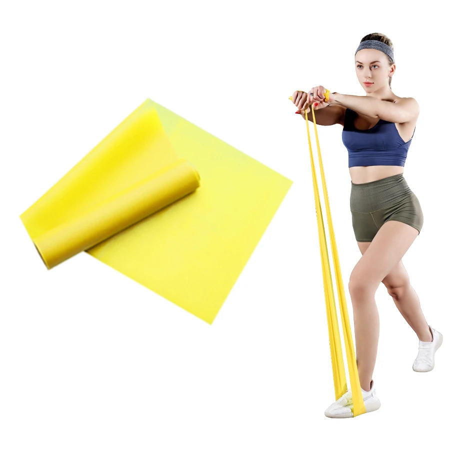 Long Training Stretch Bands Yoga Pilates Resistance Band