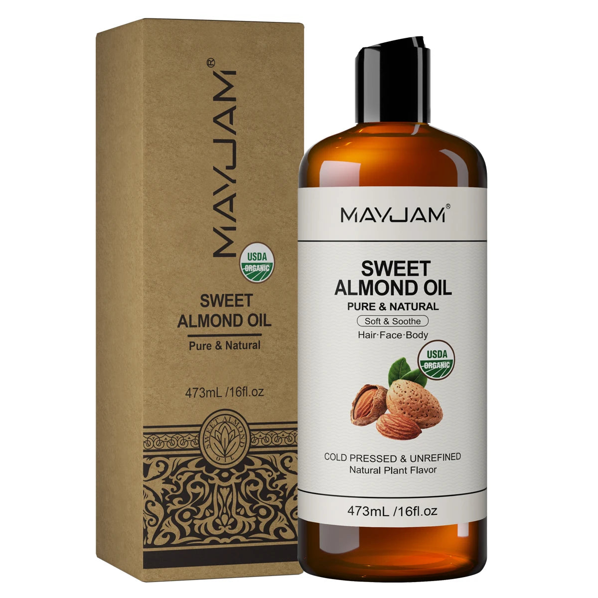 16fl.Oz Organic Grapeseed Oil for Skin Care, Cold Pressed