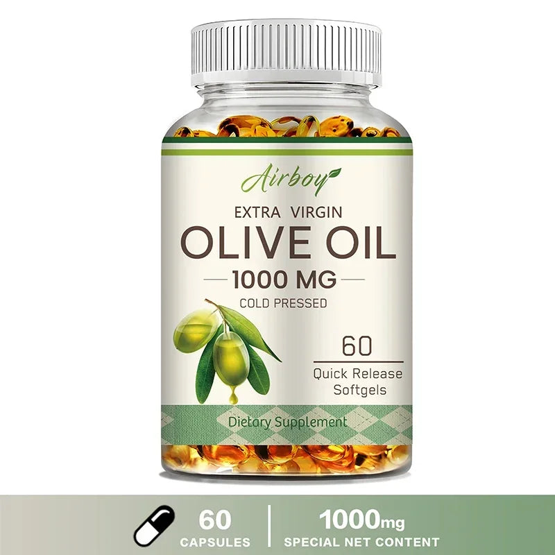 Olive Oil Capsules 1000mg - Supports Heart, Cardiovascular Health