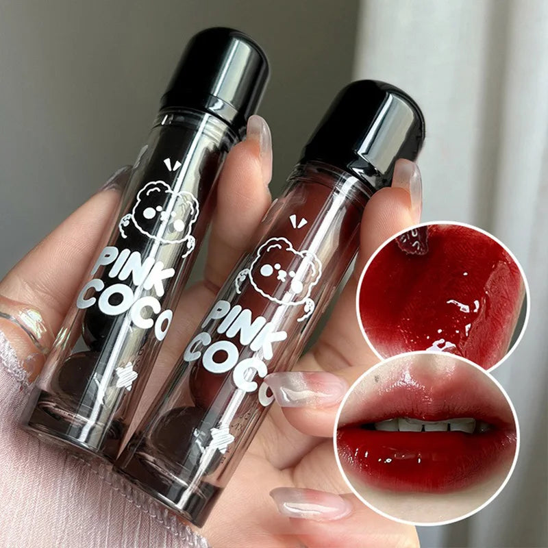 Bear Doodle Mirror Lip Glaze — Long-Lasting