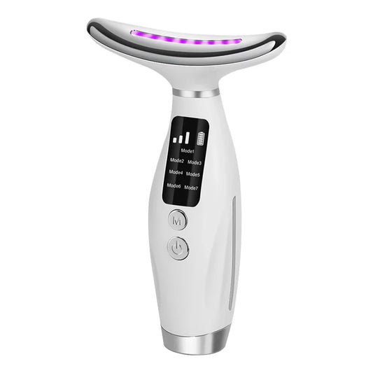 7 Colors LED Lights Face Neck Beauty Device Vibration Massage